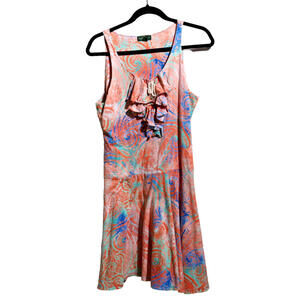 LRL Ralph Lauren Paisley Swirls Cotton Dress Ruffle Fairy Whimsigoth‎ Beach PL